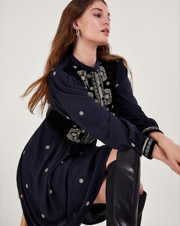 Monsoon Payton Embroidered Bib Dress