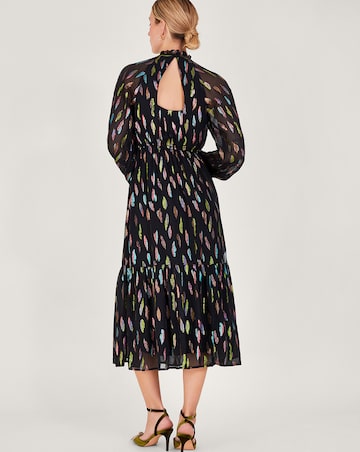 Monsoon Fenna Feather Print Dress
