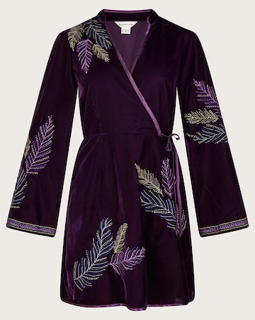 Monsoon Navi Embellished Velvet Dress