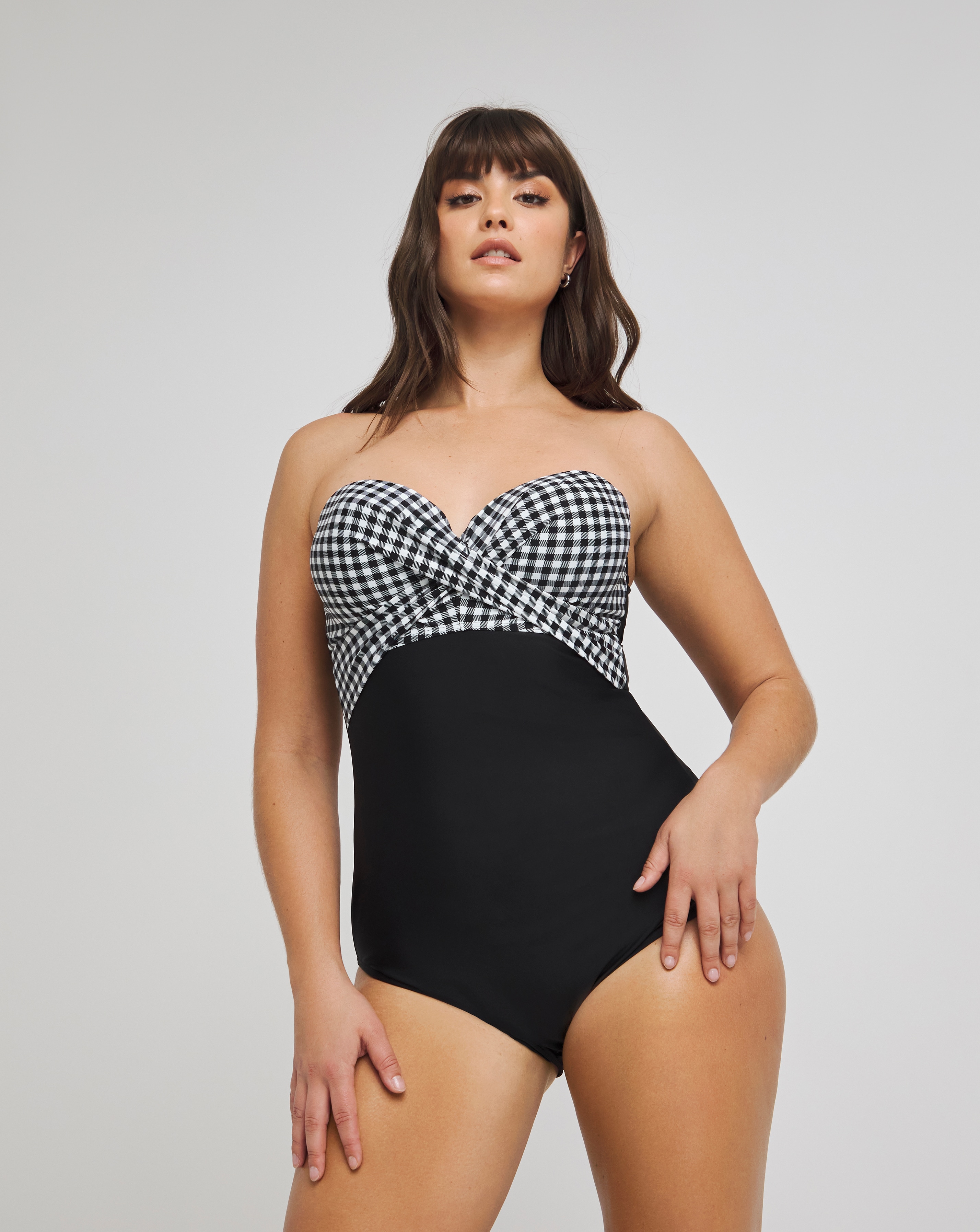 Figleaves Tailor Twist Bandeau Swimsuit