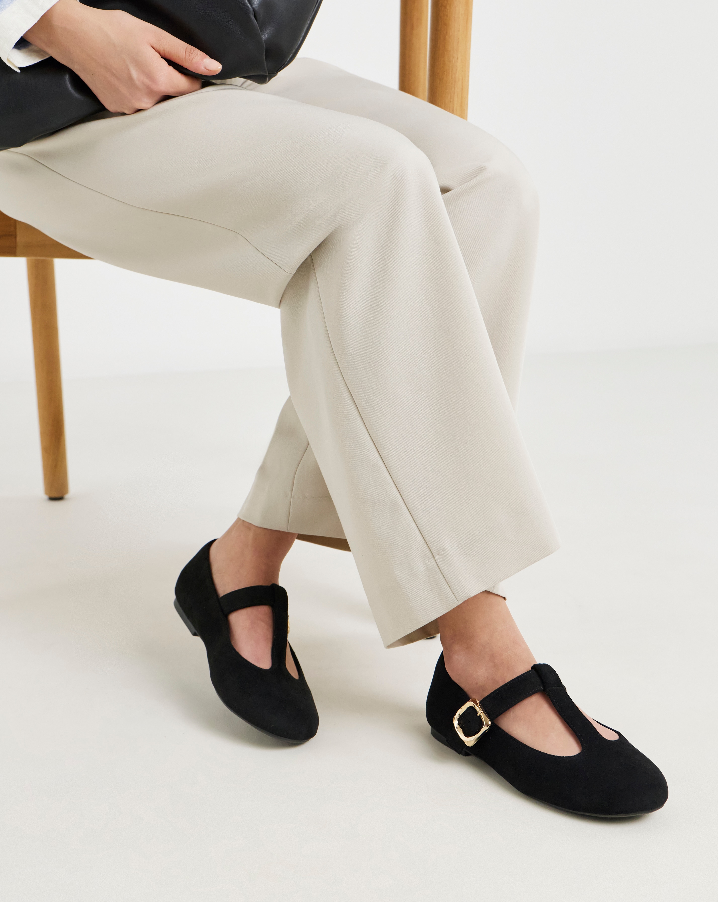 T Bar Mary Janes Wide Fit