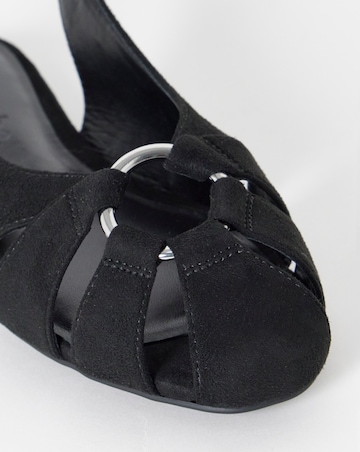 Sora Slingback Hardware Detail Ballerina Shoes - Extra Wide Fit (EEE)