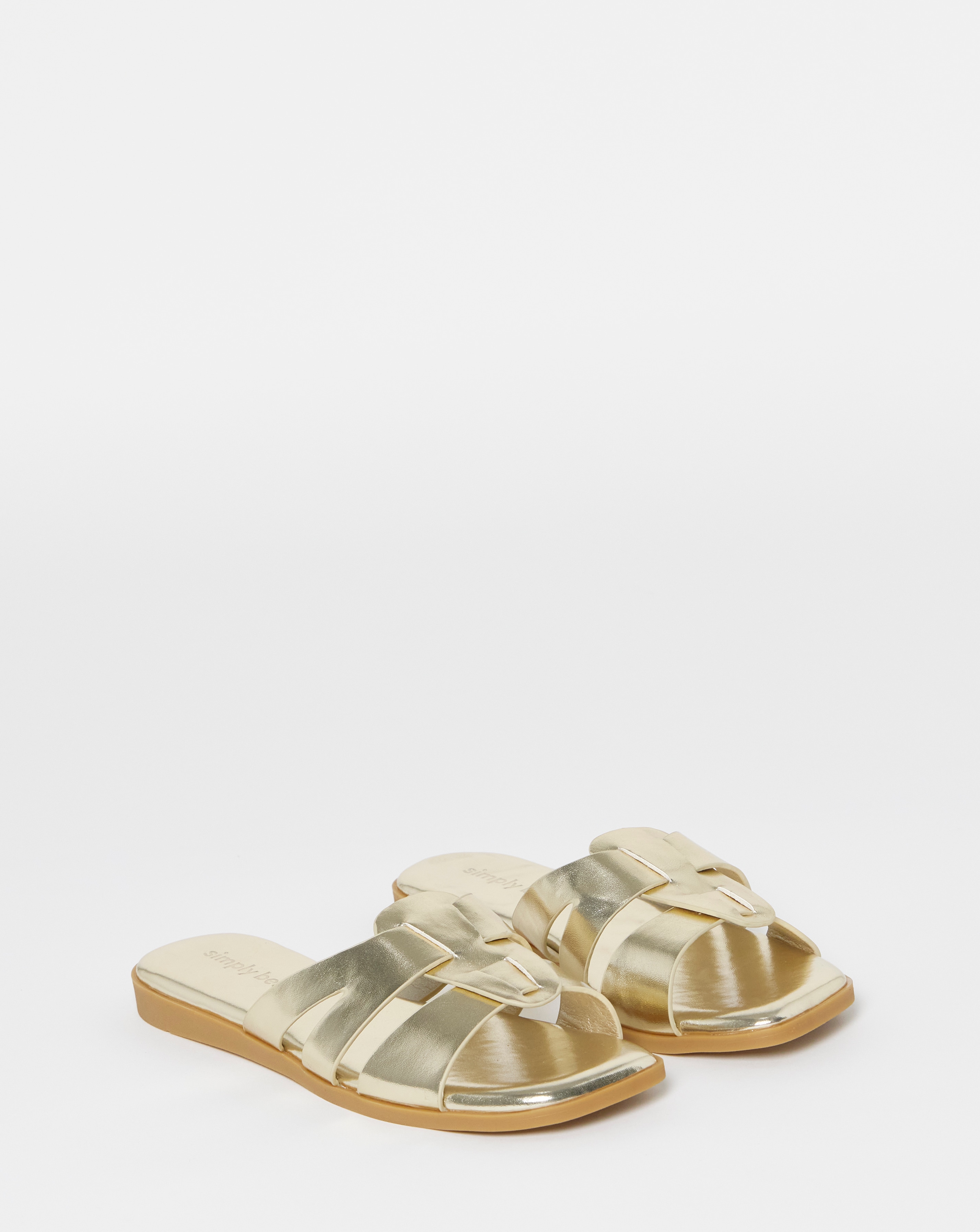 New In - Woven Flat Mule Sandals Wide