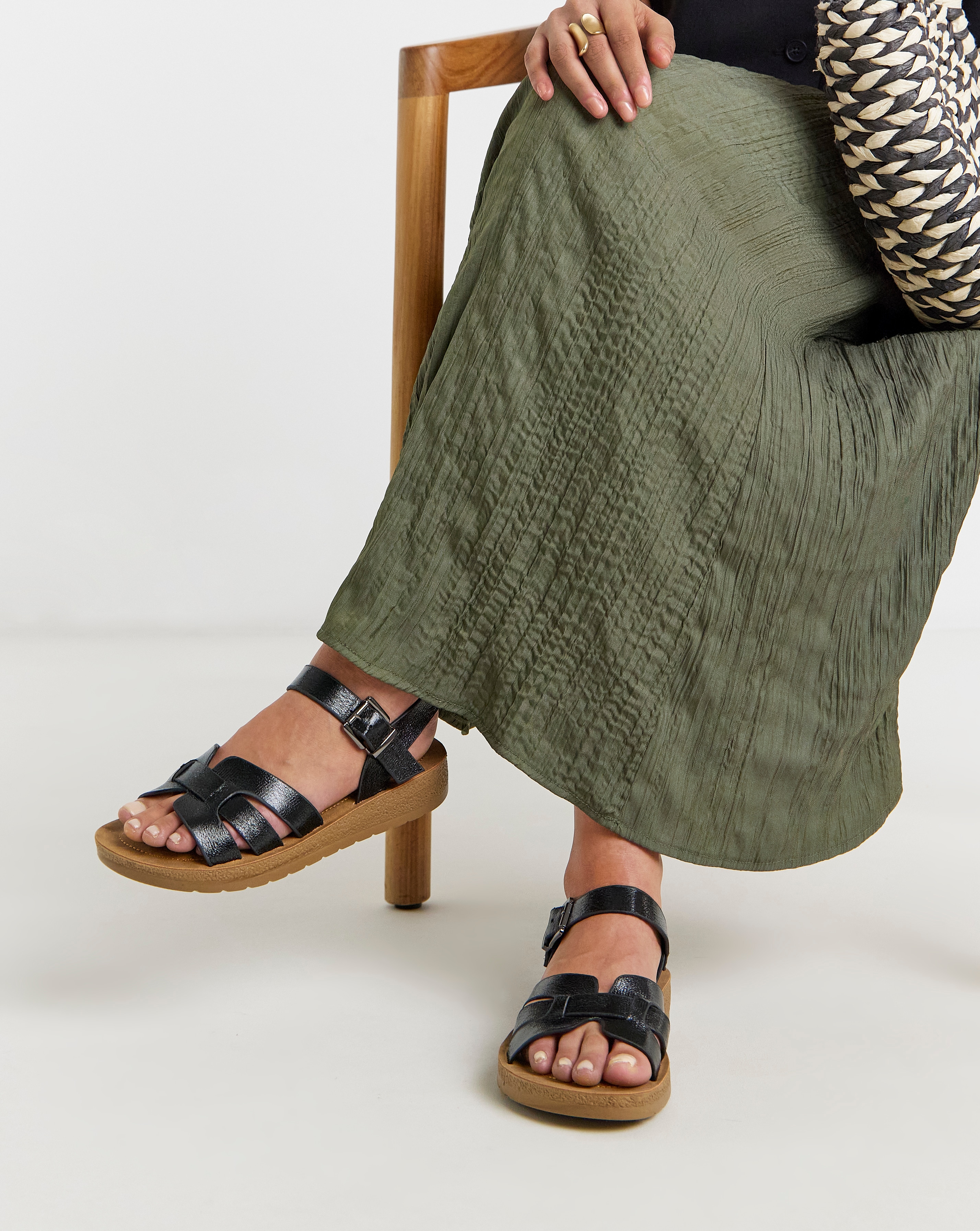 New In - Woven Comfort Sandal Wide