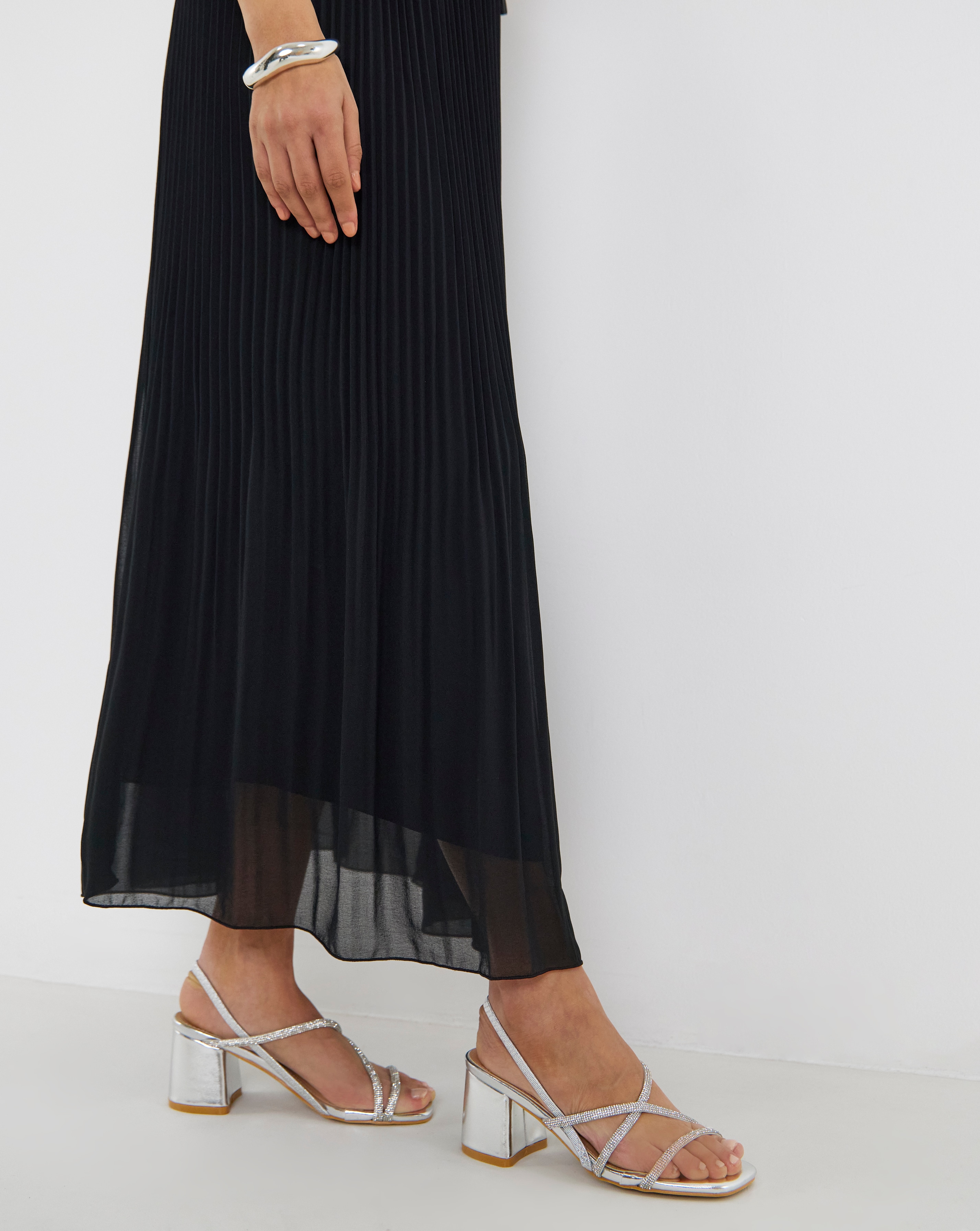 Strappy Low Block Heels Extra Wide Fit