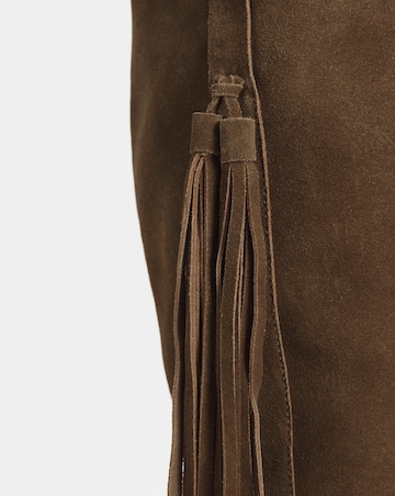 Abby Suede Tassle Knee High Boots - Wide Fit (E) & Curvy Calf