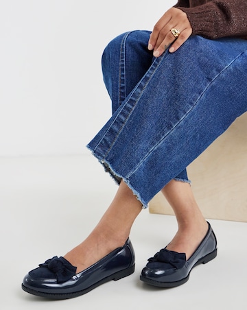 Kinzie Bow Detail Flat Shoes - Wide Fit (E)
