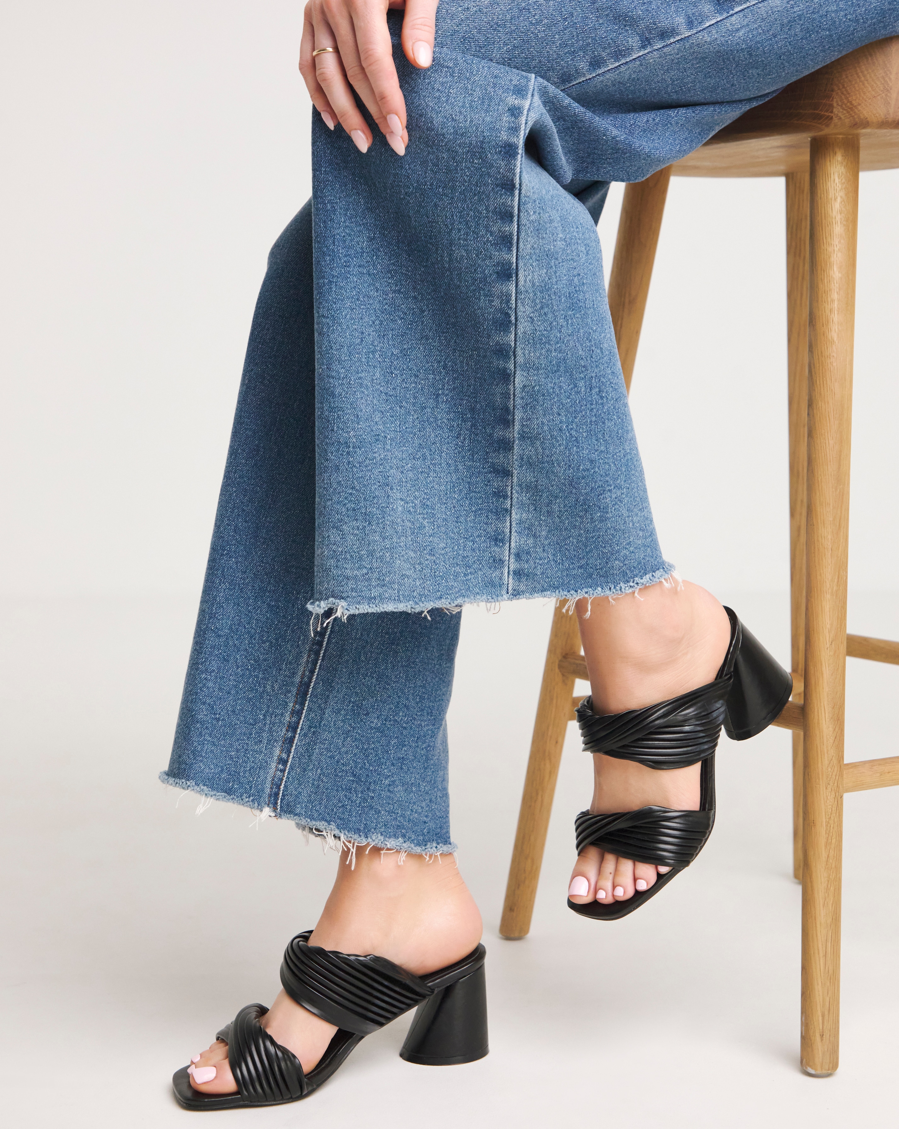 Twist Strap Mule Sandal Ex Wide