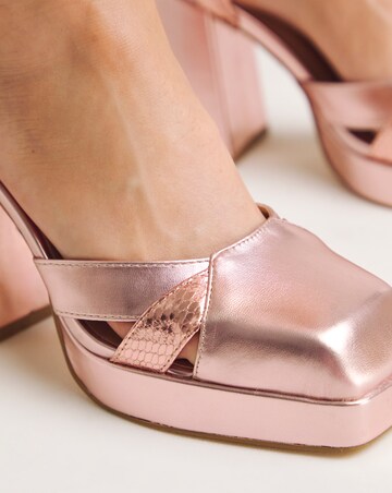 Platform Heeled Shoes Ex Wide Fit