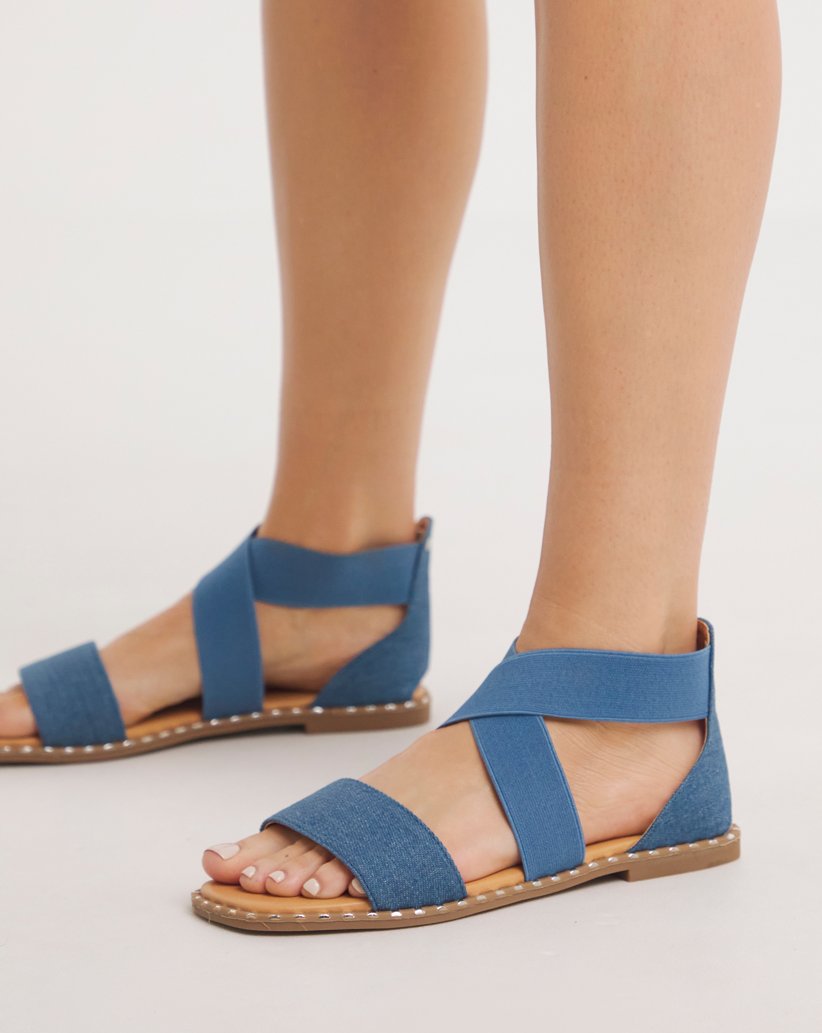 Stretch sales sandals wide