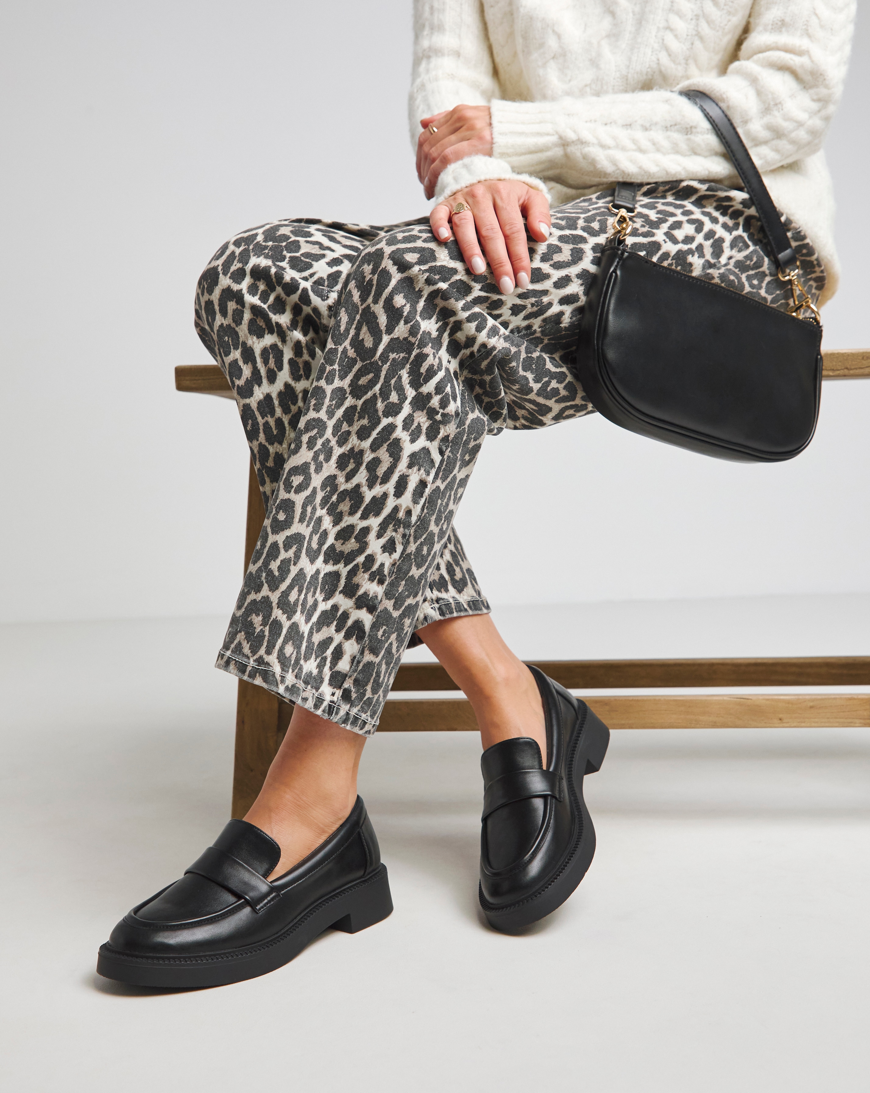 Plain Chunky Loafer Ex Wide