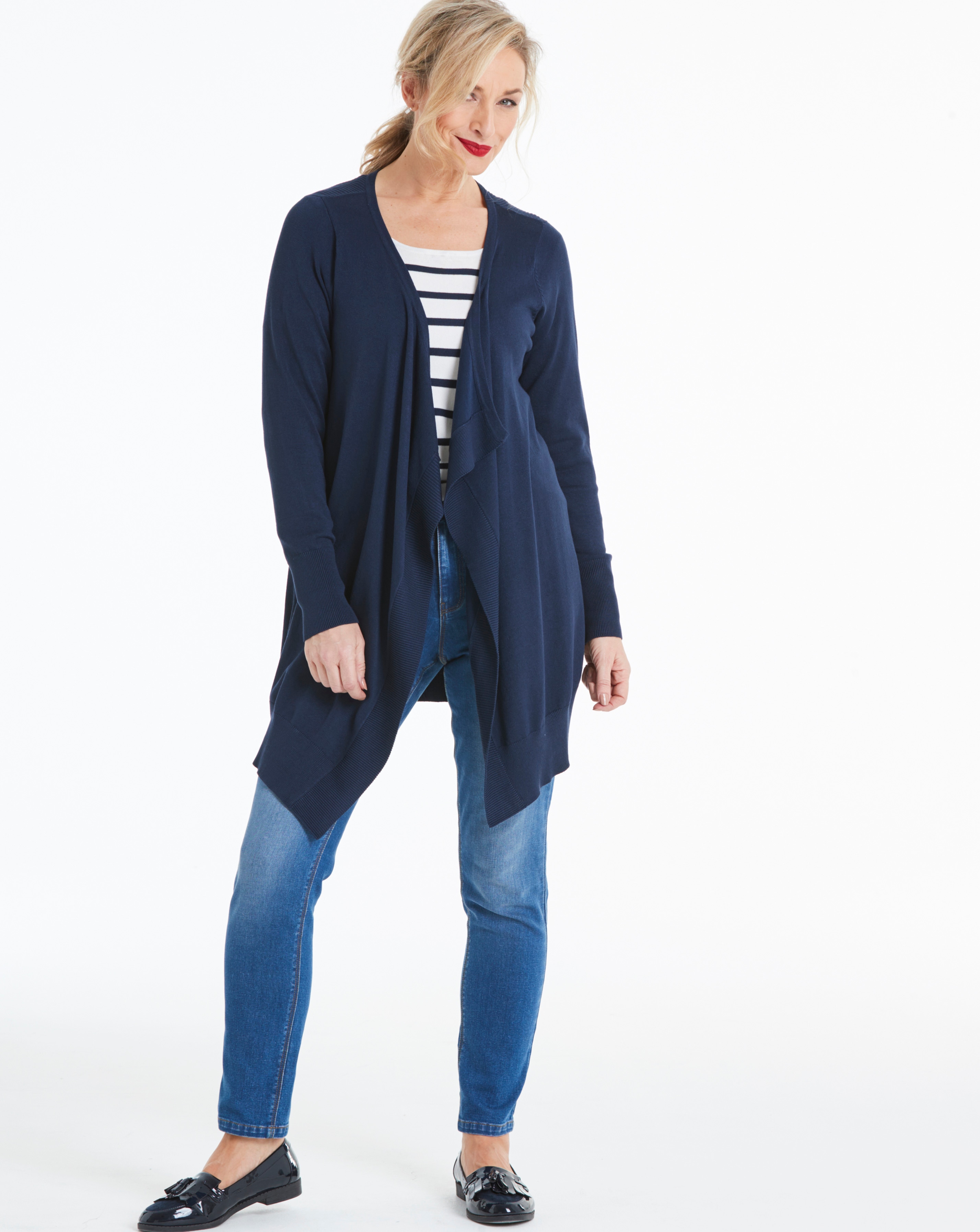 Navy Waterfall Cardigan | Simply Be