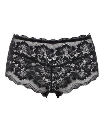 Pretty Secrets 2 Pack Katie Red/Black Lace Midi Shorts | Simply Be