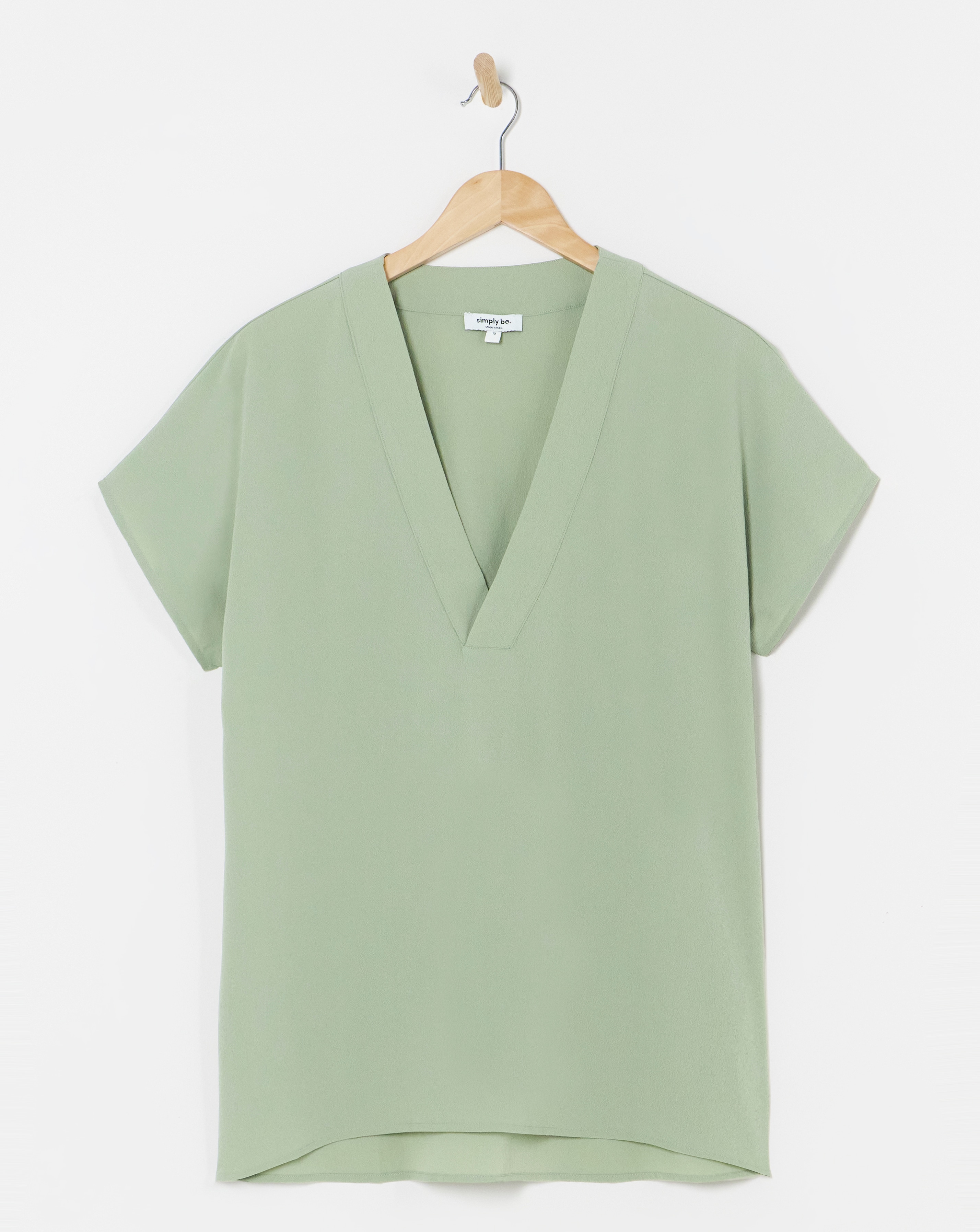 Sage V Neck Boxy Top