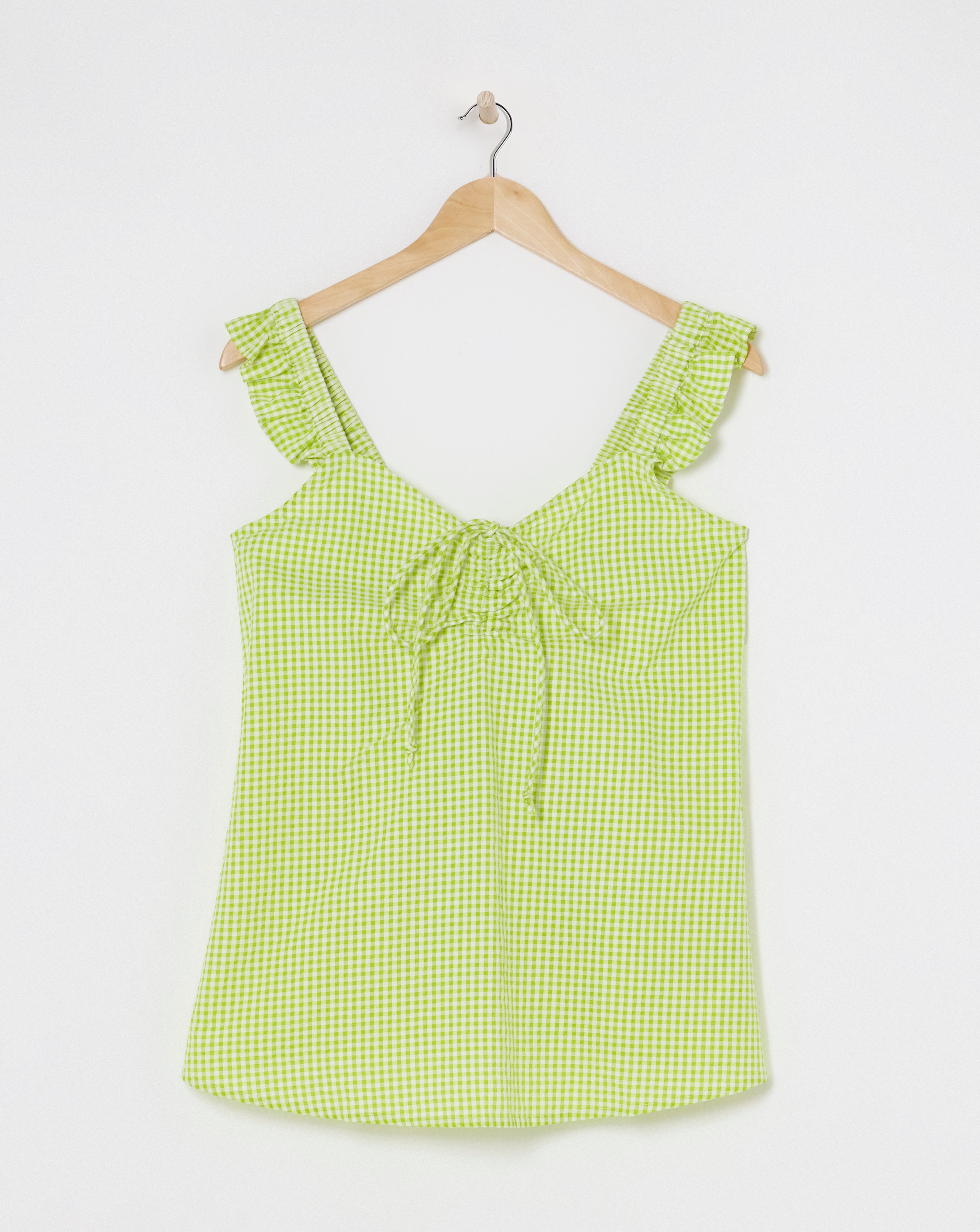 Lime Check Gingham Cami