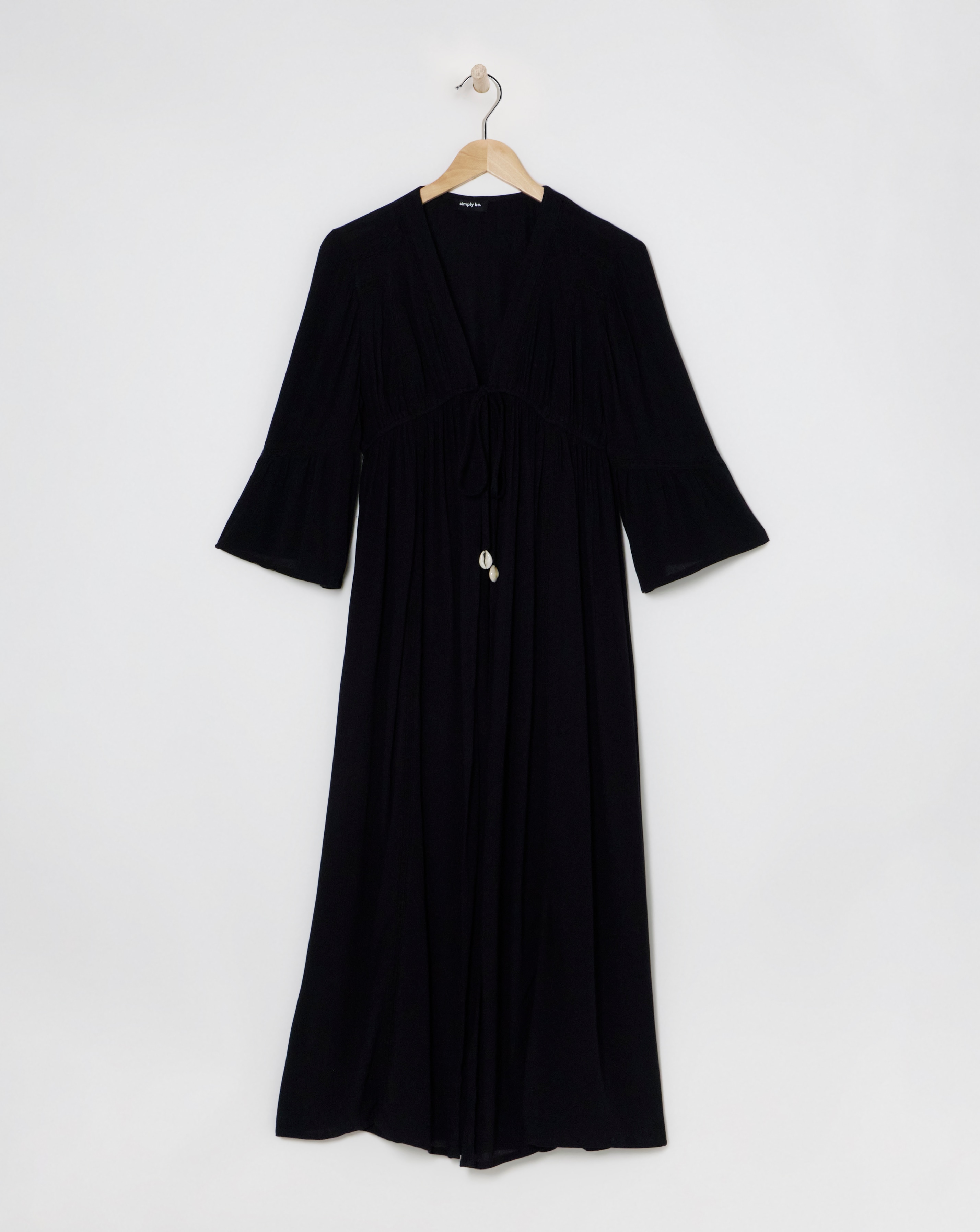 Black Embroidered Kimono