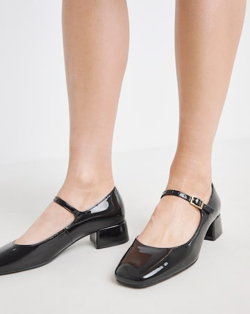 Low Block Heel Mary Jane Wide