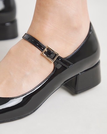 Low Block Heel Mary Jane Wide