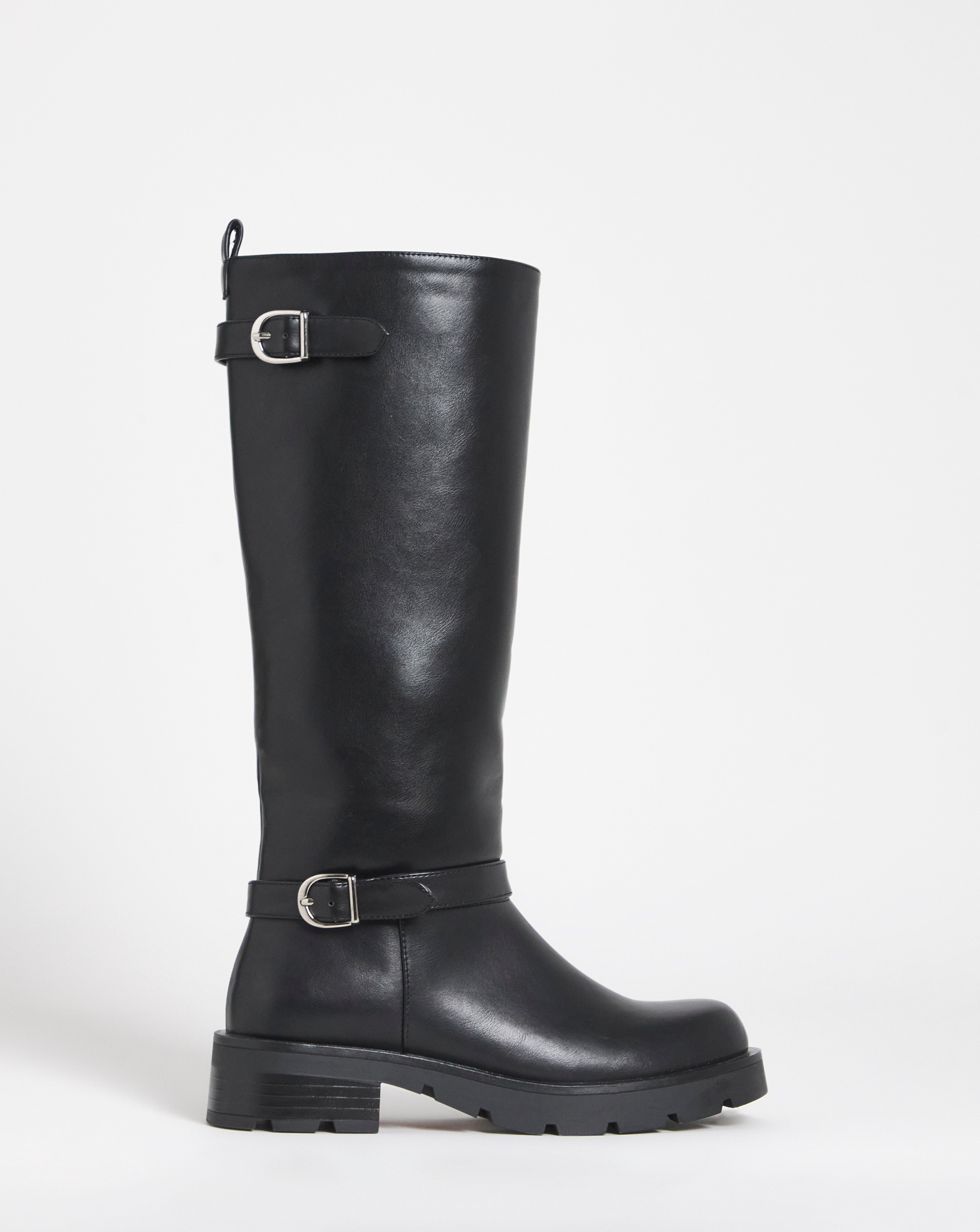 New In - Knee High Biker Boots Extra Wide SC