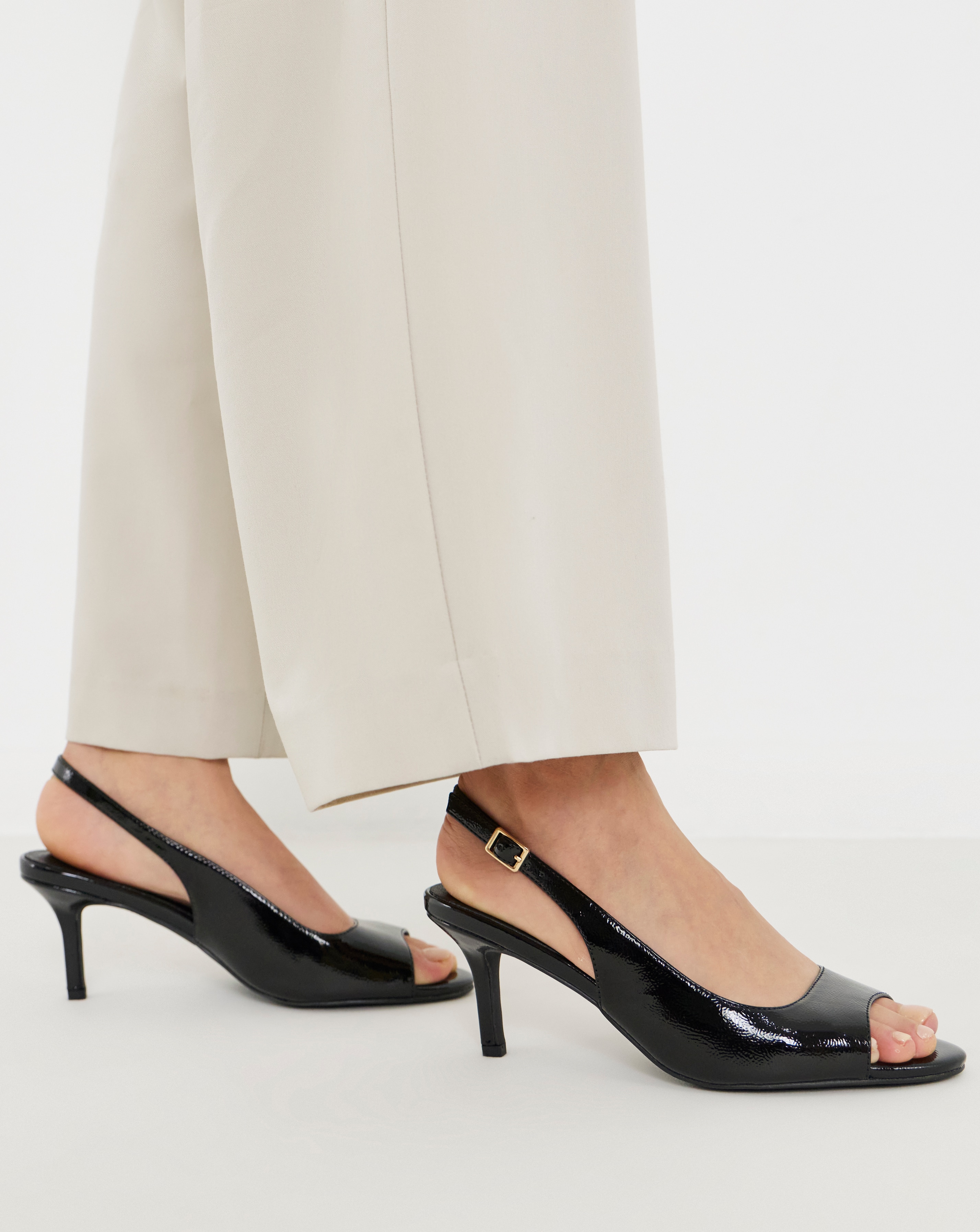 New In - Peep Toe Heels Extra Wide Fit