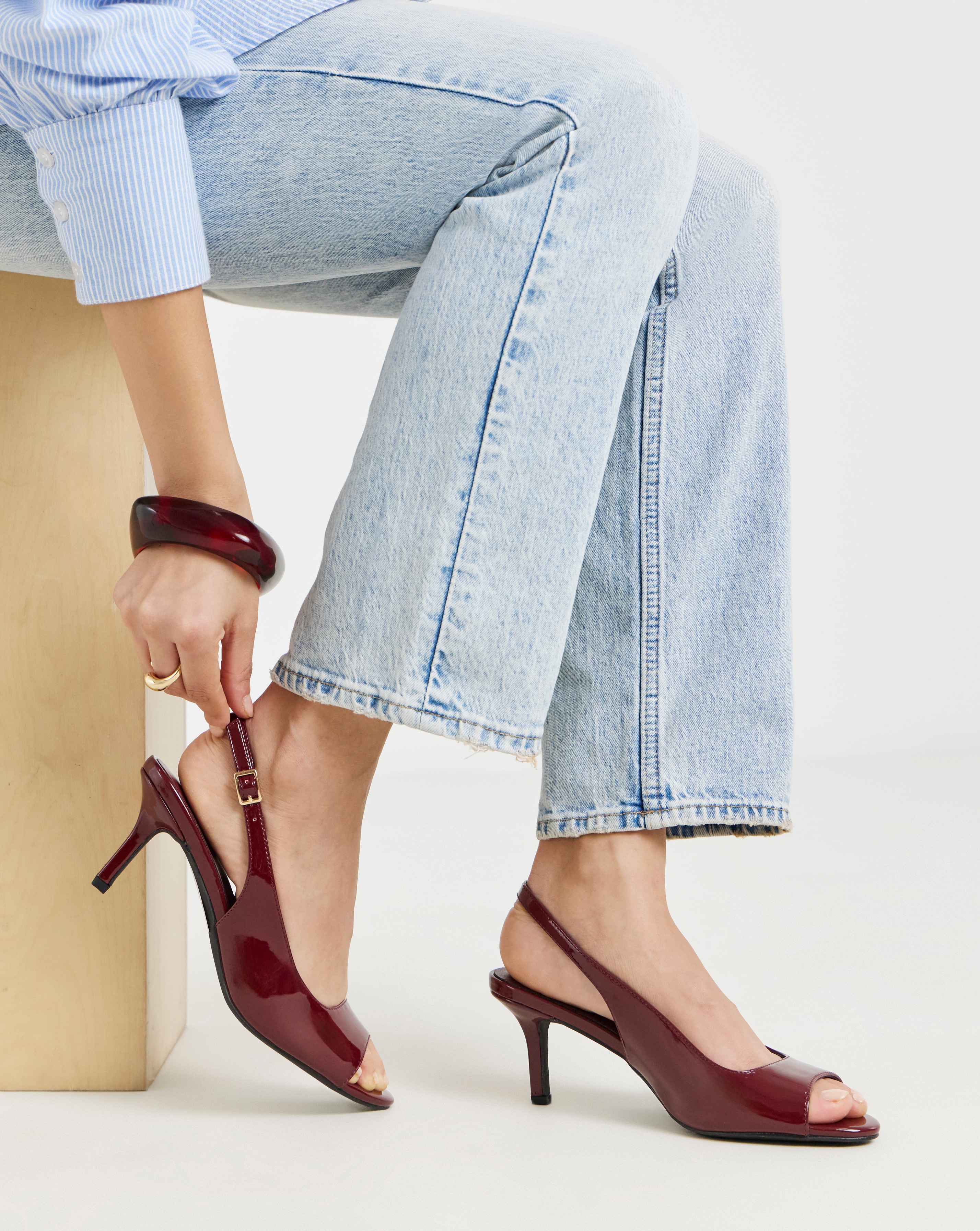 New In - Peep Toe Heels Extra Wide Fit