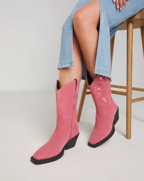 Cut Out Calf Western Boots ExWide Stan C