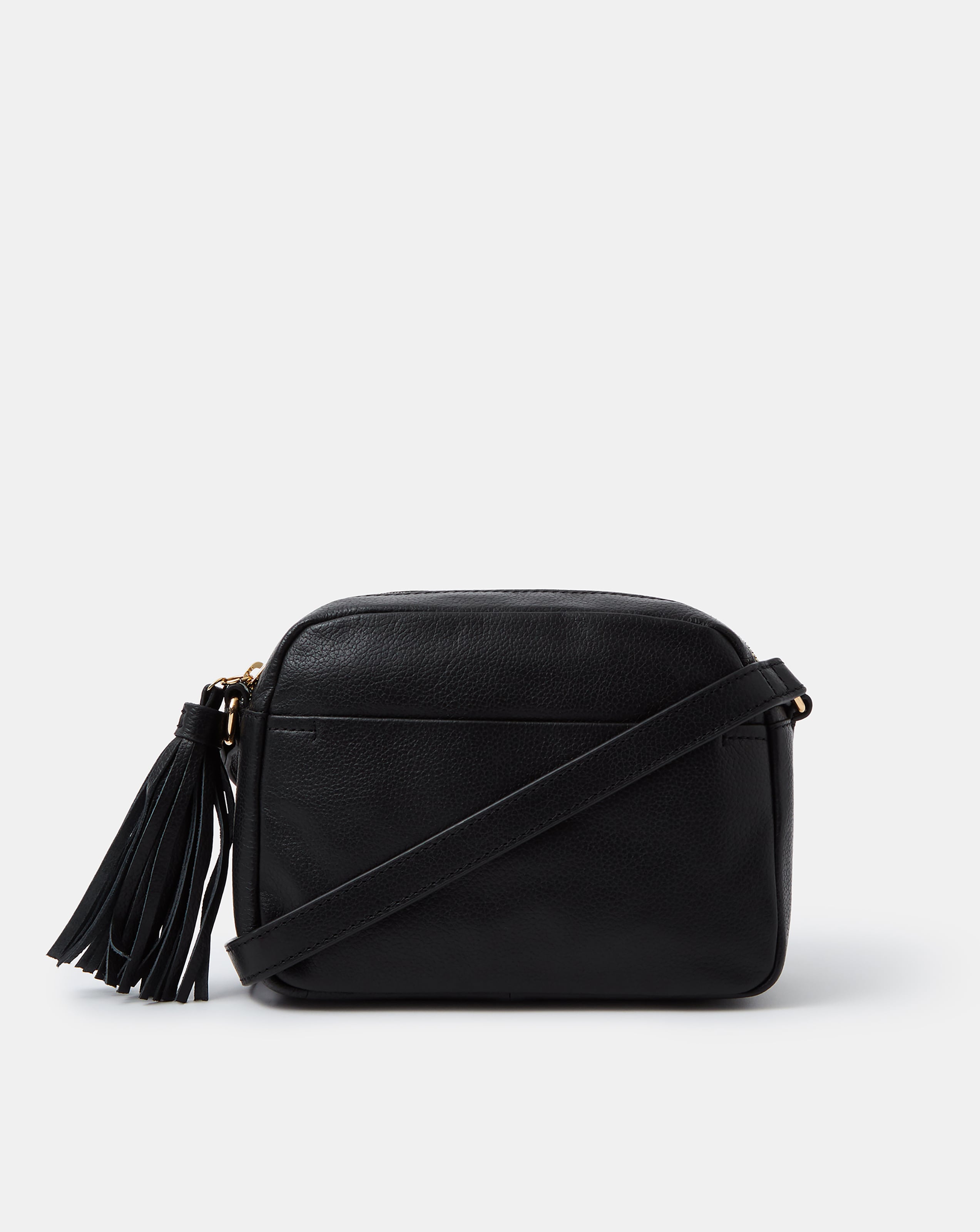 New In - Accessorize Tassel Leather Crossbody Bag