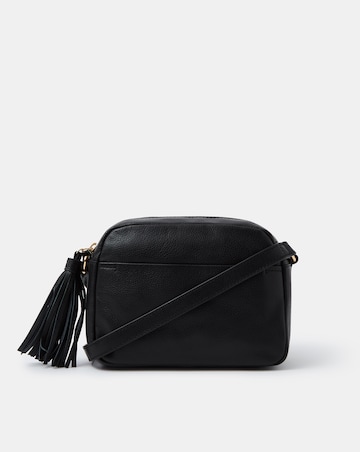 Accessorize Tassel Leather Crossbody Bag