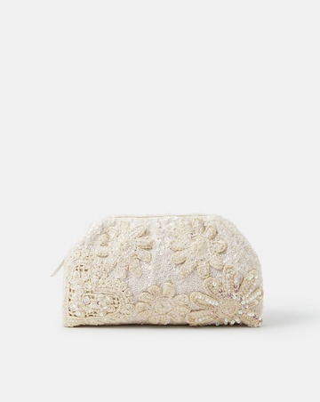Accessorize Macrame Sequin Clutch Bag