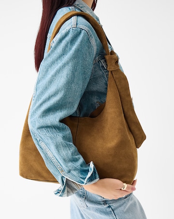 Accessorize Slouchy Knot Leather Shoulder Bag