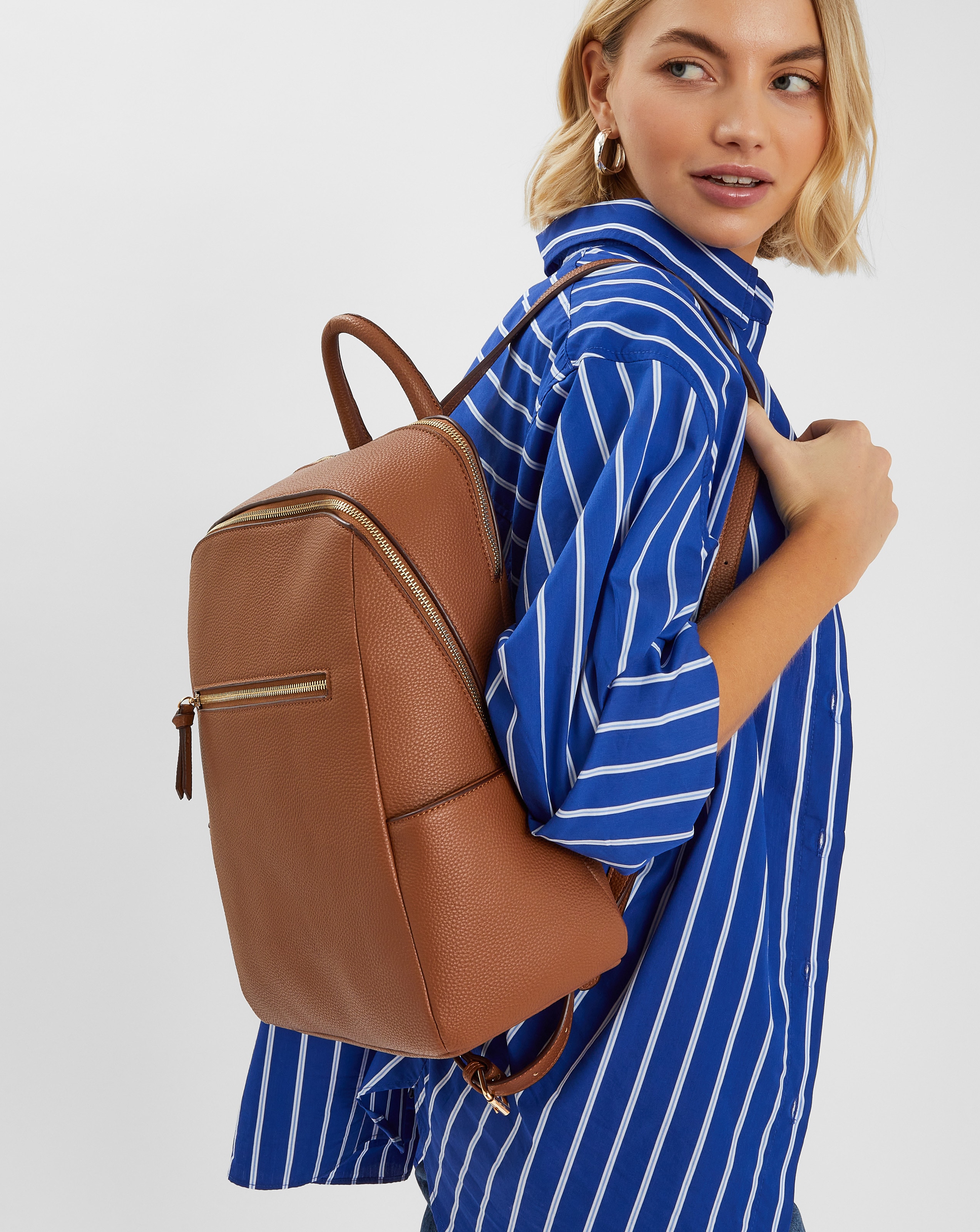 Womens Backpacks Accessorize Leather Backpack Accessorize Smart Zip Around Backpack Tan Best Sale Clothing Womens Backpacks Accessorize Leather Backpack Accessorize Smart Zip Around Backpack Tan Best Sale Clothing