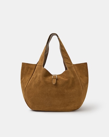 Accessorize Suede Buckle Tab Shoulder Bag