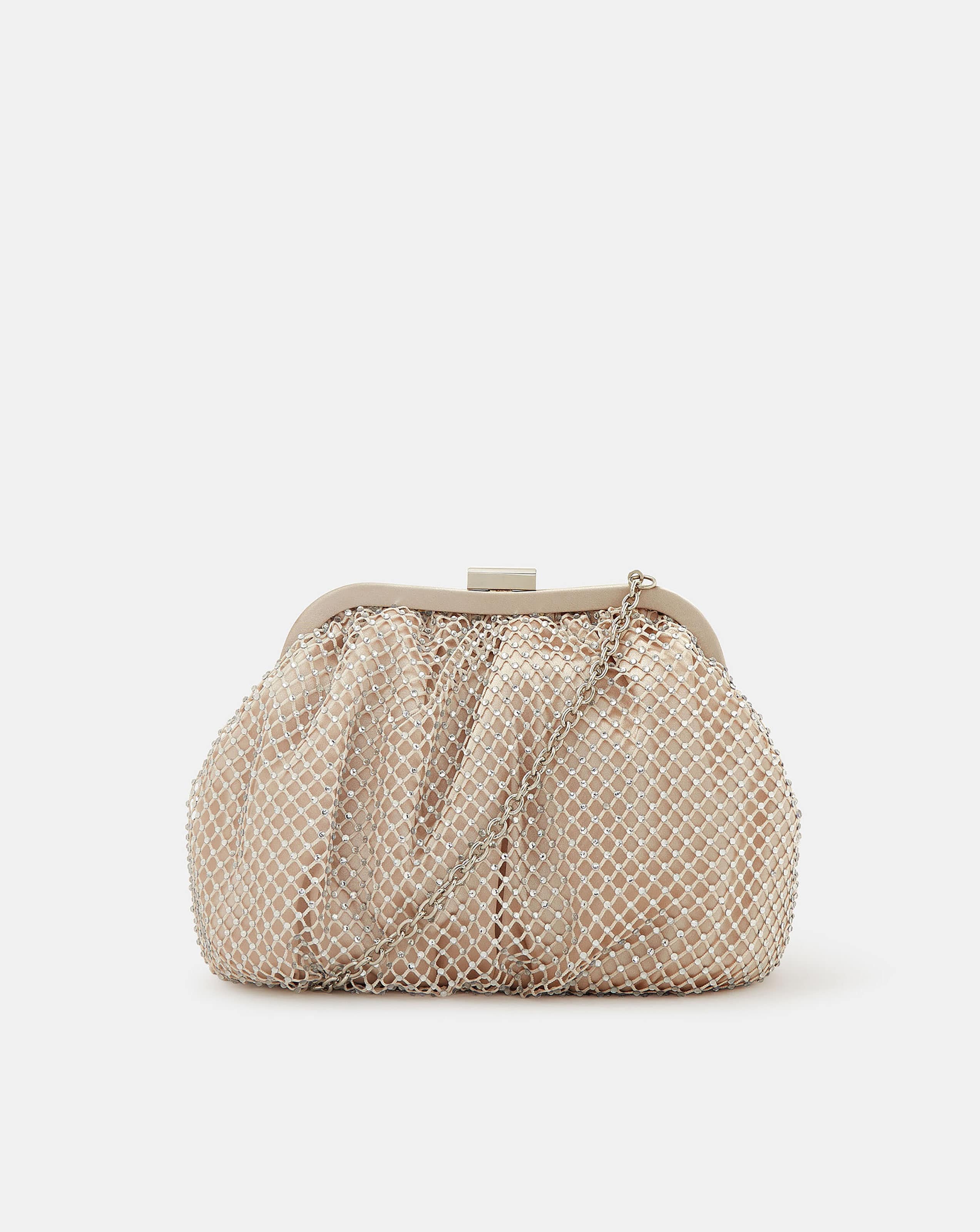 New In - Accessorize Sequin Clip Frame Clutch Bag