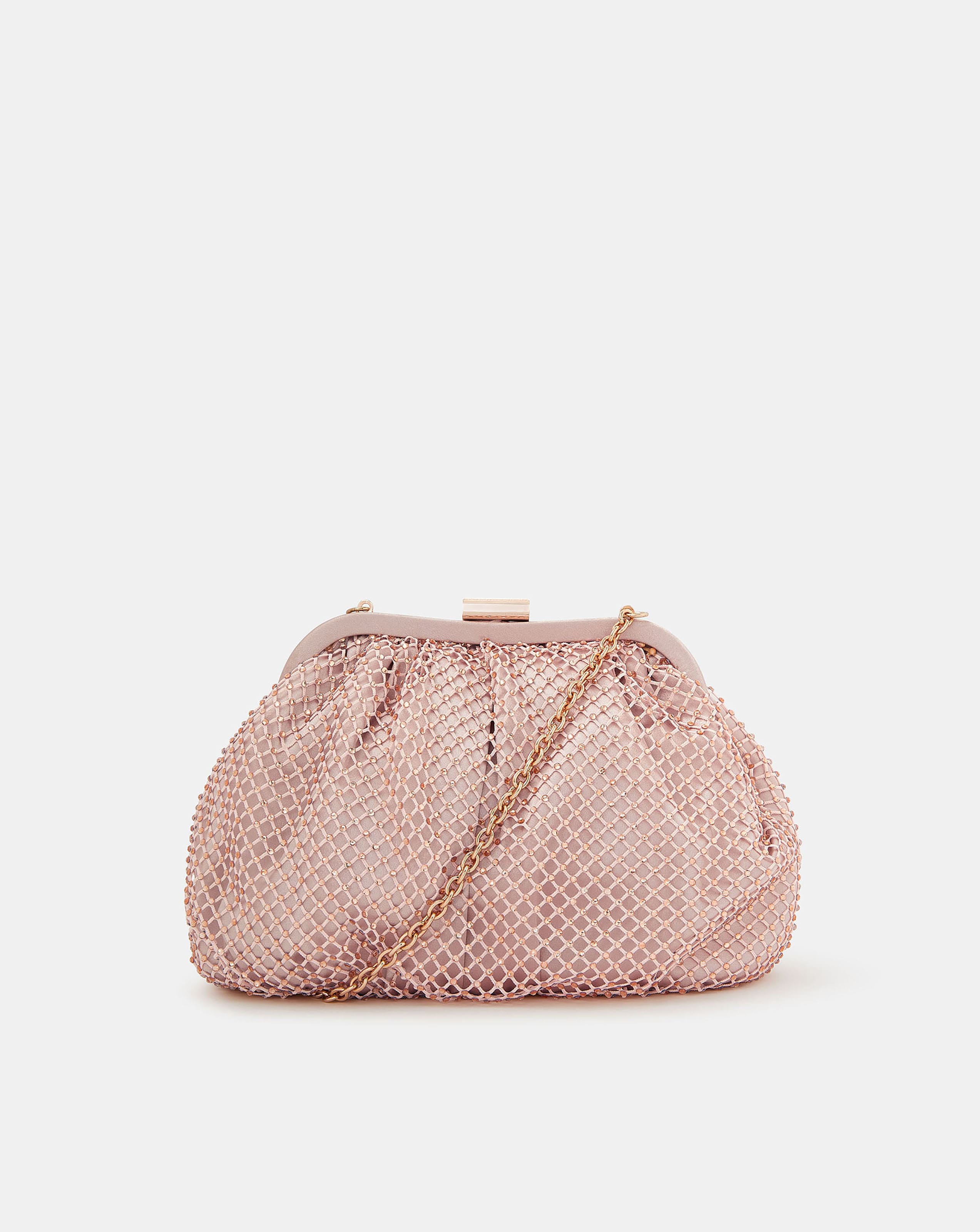 New In - Accessorize Sequin Clip Frame Clutch Bag