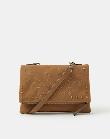 Accessorize Fold Over Zip  Crossbody Bag