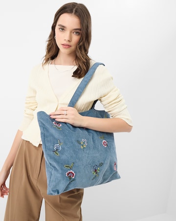 Accessorize Floral Embroidered Shopper Bag