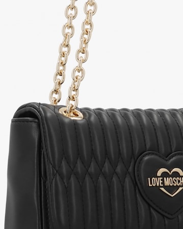 Love Moschino Quilted Bubble Love Black Shoulder Bag