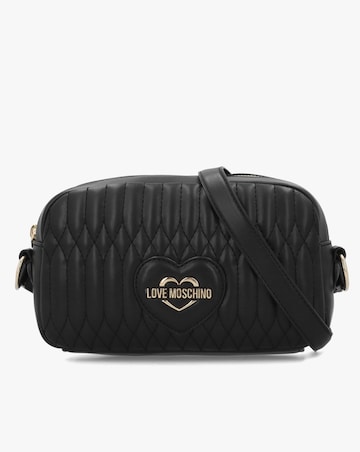 Love Moschino Quilted Bubble Love Black Cross-Body Bag