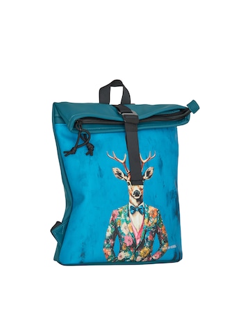 New Rebels Dressed Deer PU Rolltop Tablet Backpack Mini