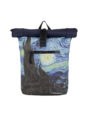 New Rebels Starry Night PU Rolltop Laptop (15.6") Backpack