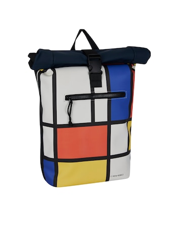New Rebels Mondriaan PU Rolltop Laptop (15.6") Backpack