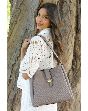 Luella Grey Flora Peat Weave Hobo