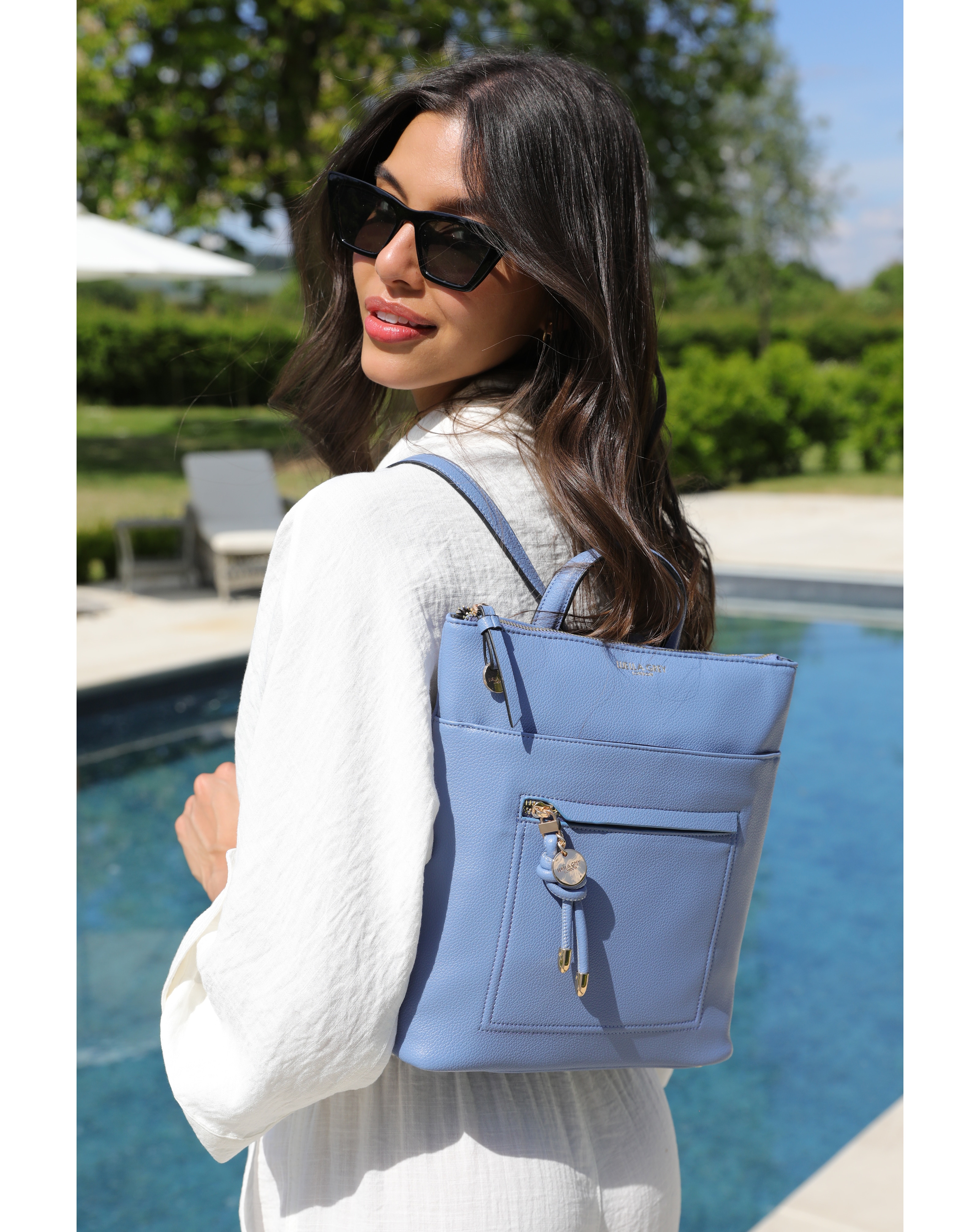 New In - Luella Grey Ella Blue Small Backpack