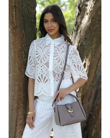 Luella Grey  Maggie Peat Weave Crossbody