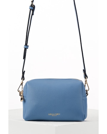 Luella Grey Suky Blue Woven Crossbody