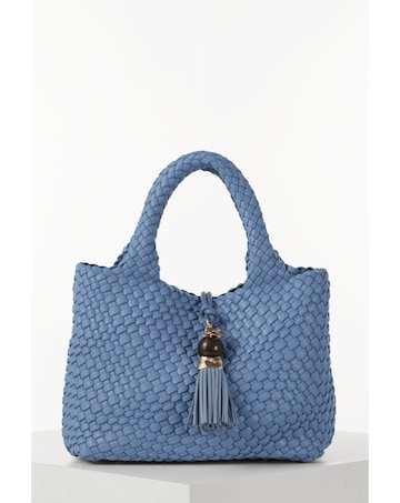Luella Grey Suky Blue Woven Crossbody