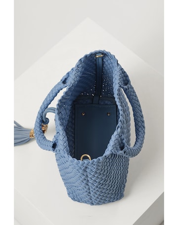 Luella Grey Suky Blue Woven Crossbody