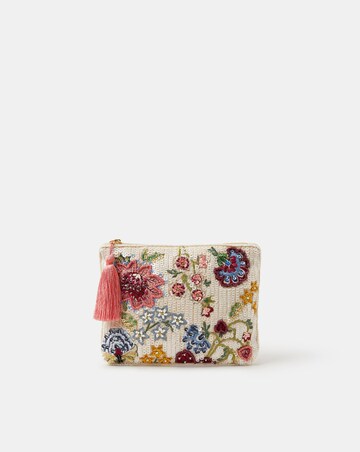 Accessorize Embroidered Sequin Pouch
