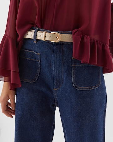 Accessorize Metallic Leather Belt