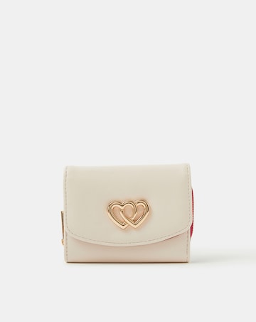 Accessorize Double Heart Leather Purse